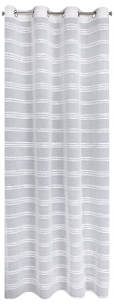 ZÁCLONA NA KROUŽCÍCH DOLY 140X250 CM BÍLÁ