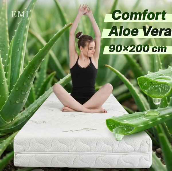 Matrace Comfort Aloe Vera 90 × 200 cm EMI 1 + 1 zdarma