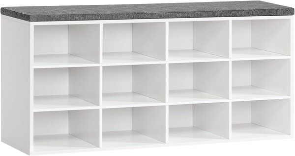 Botník Vasagle Endersen 100 cm bílý/šedý