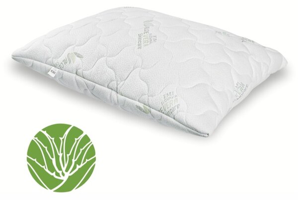 Prošívaný antialergický polštář 50×70 cm Aloe Vera EMI 1+1 ZDARMA