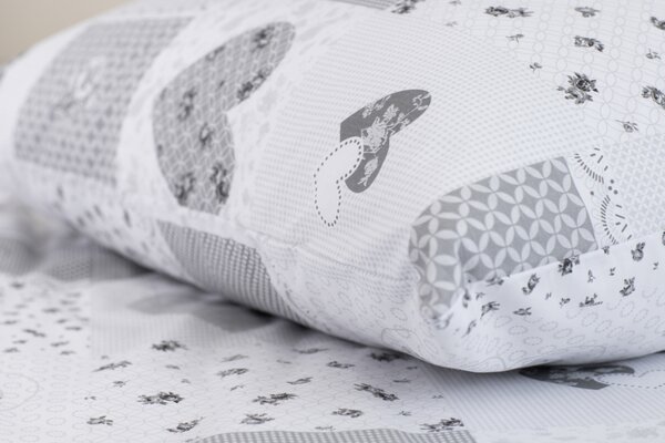 Krepové povlečení PATCHWORK DOVE - 140/200 + 70/90