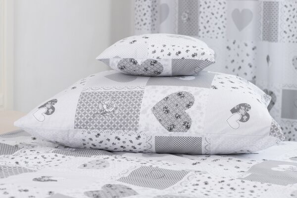 Krepové povlečení PATCHWORK DOVE - 140/200 + 70/90