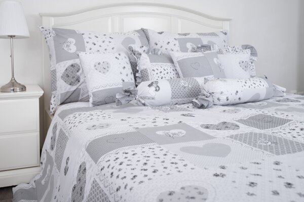 Krepové povlečení PATCHWORK DOVE - 140/200 + 70/90