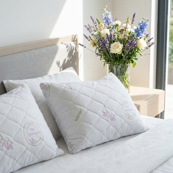 Polštář prošívaný antialergický 70 x 90 cm Lavender EMI 1+1 ZDARMA