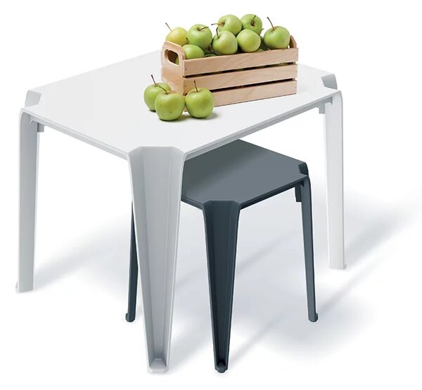Prosperplast Zahradní odkládací stolek LOTTIES 39,6x39,6x46,5 cm světle šedý