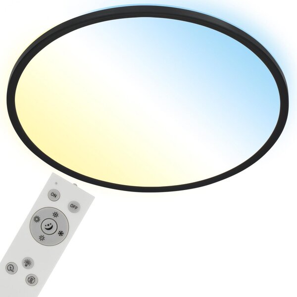Briloner Smart LED panel/stropní svítidlo CCT slim ⌀ 29,3cm, 2700-6500K Barva: Černá