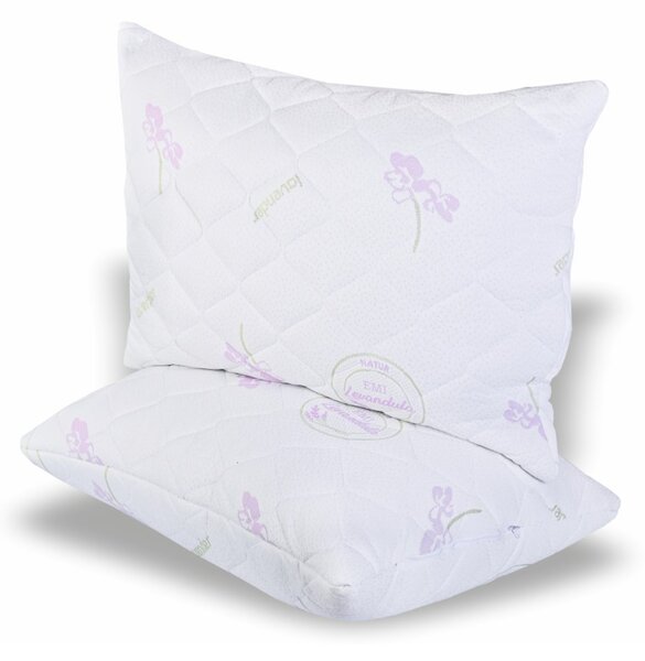 Polštář prošívaný antialergický 50 x 70 cm Lavender EMI 1+1 ZDARMA