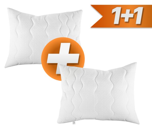 Prošívaný antialergický polštář 50 × 70 cm Ekonomik EMI 1 + 1 ZDARMA