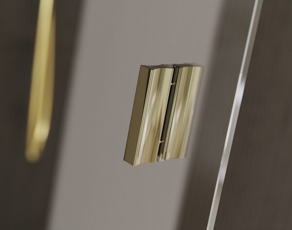 Besco Sprchový kout Walk-In VAYO GOLD 90 (100, 110, 120, 130, 140), výška 200 cm - bez vaničky Rozměry (cm): šířka: 90