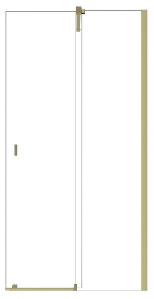 Besco Sprchový kout Walk-In VAYO GOLD 90 (100, 110, 120, 130, 140), výška 200 cm - bez vaničky Rozměry (cm): šířka: 90