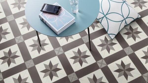 PVC Taralay Libertex - Gerflor Cordoba Black and White 2226 - retro mozaika 2 m