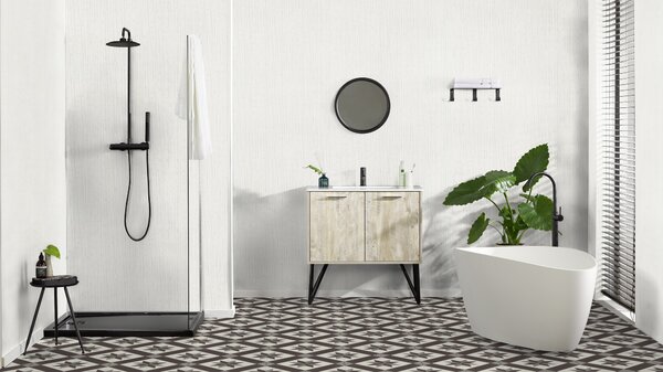 PVC Taralay Libertex - Gerflor Cordoba Black and White 2226 - retro mozaika 2 m