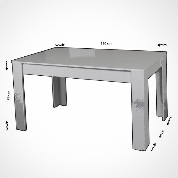 Hanah Home Jídelní rozkládací stůl Bois 150/170 cm ořech