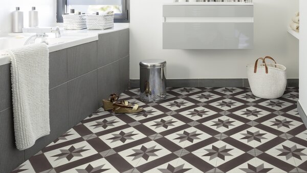 PVC Taralay Libertex - Gerflor Cordoba Black and White 2226 - retro mozaika 2 m