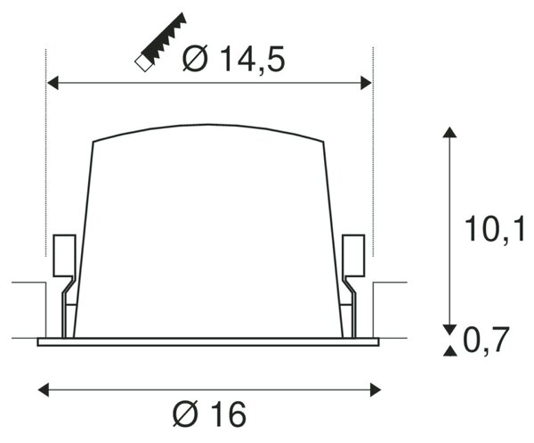 VÝPRODEJ VZORKU BIG WHITE SLV NUMINOS DL XL vnitřní LED zápustné stropní svítidlo černá/bílá 3000 K 40° 1004013