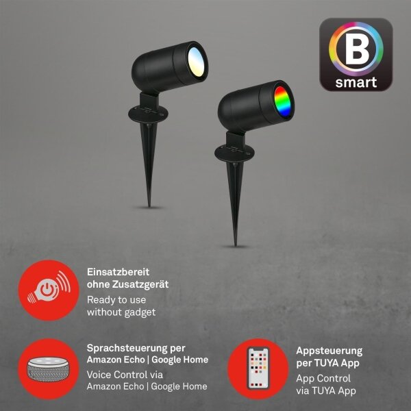 Briloner-LED RGBW Stm venk svít LED/4,4W/230V 2700/4000/6500K IP44 Wi-Fi Tuya+DO