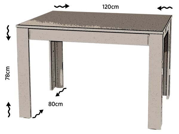 Hanah Home Jídelní stůl Single 120 cm dub