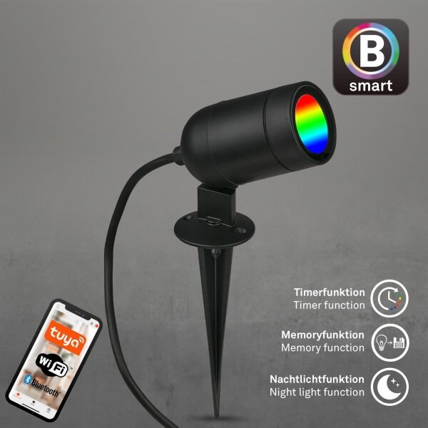 Briloner-LED RGBW Stm venk svít LED/4,4W/230V 2700/4000/6500K IP44 Wi-Fi Tuya+DO