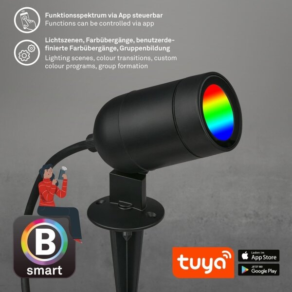 Briloner-LED RGBW Stm venk svít LED/4,4W/230V 2700/4000/6500K IP44 Wi-Fi Tuya+DO