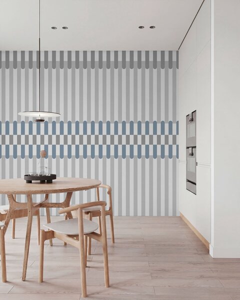 Fototapety Pruhovaný vzor v odstínech šedé a modré, Fototapety geometrie, w05150v6 : uwalls.cz