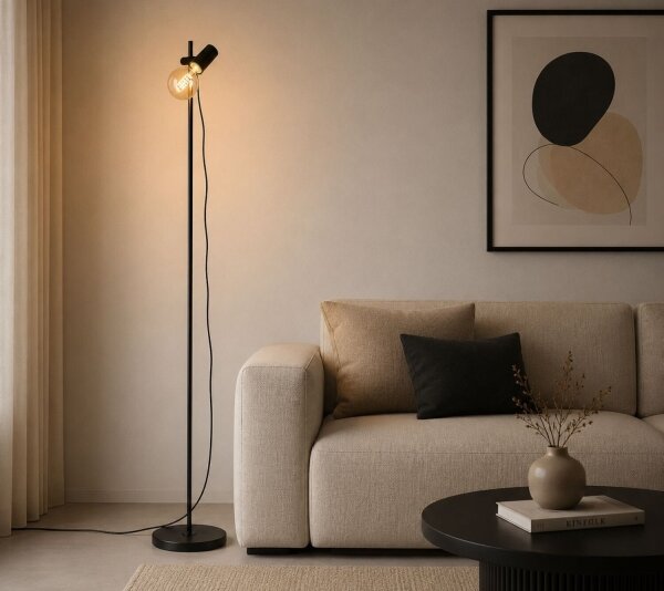 Rabalux 74085 - Stojací lampa ALENITH 1xE27/60W/230V černá