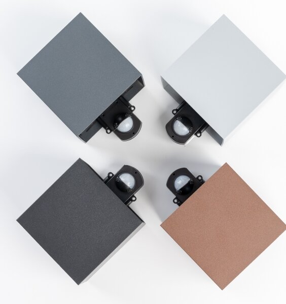BRILAGI - LED Venkovní nástěnné svítidlo se senzorem CUBE LED/6W/230V antracit