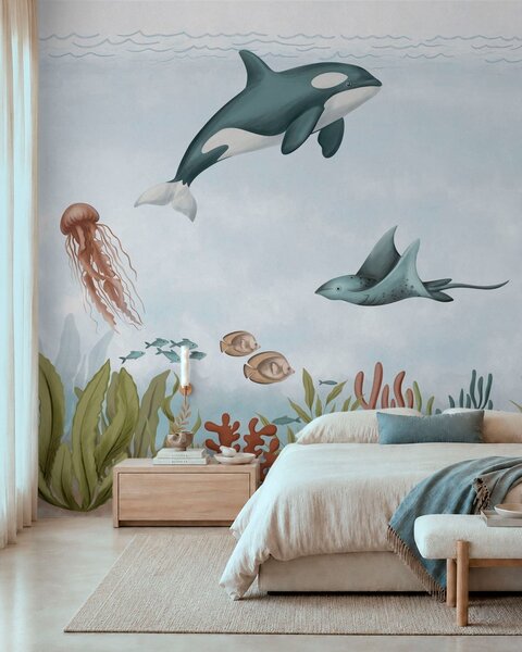 Fototapety Mořští živočichové mezi korály a mořskými řasami, Fototapety moře, w05545 : uwalls.cz