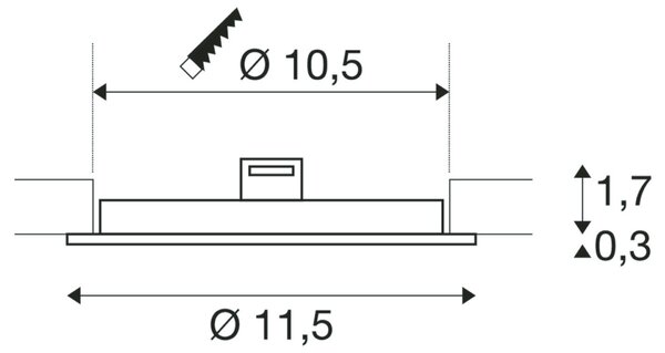 BIG WHITE SLV SENSER 12 DL vnitřní LED stropní zápustné svítidlo kulaté bílé, 4000 K 1004694
