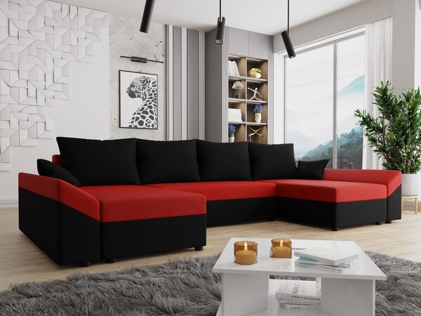 Rozkládací sedačka s úložným prostorem Peltata U, Potah: Alova 46 + Alova 04 5903211065705