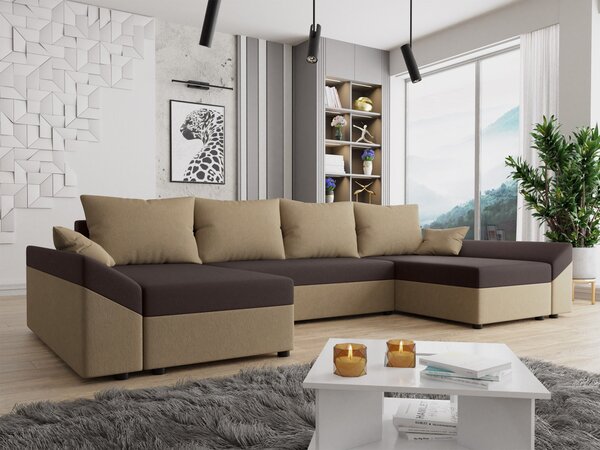 Rozkládací sedačka s úložným prostorem Peltata U, Potah: Alova 46 + Alova 04 5903211065705