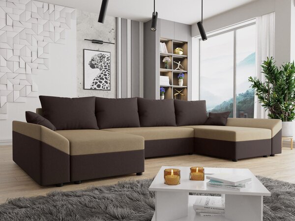 Rozkládací sedačka s úložným prostorem Peltata U, Potah: Alova 46 + Alova 04 5903211065705