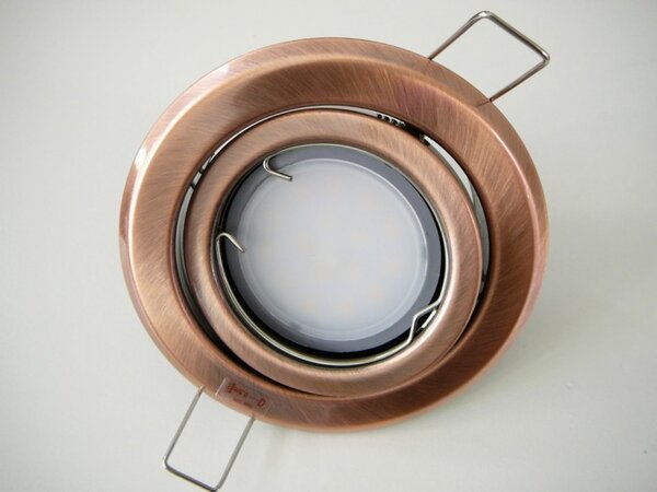LED Solution Podhledový rámeček antik - měď výklopný kulatý 10419