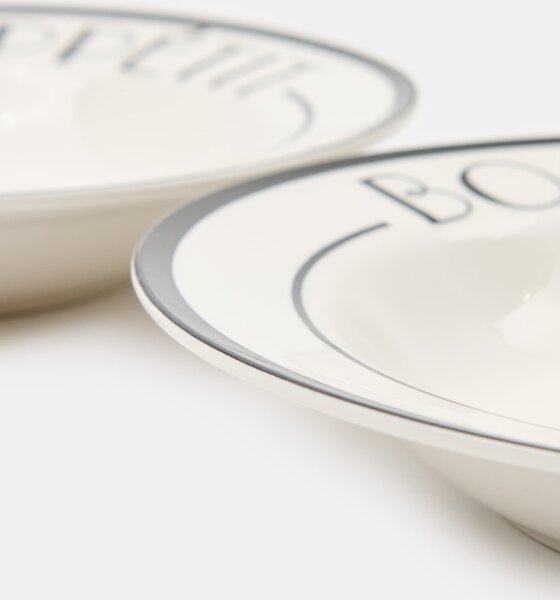 Sinsay - Keramické misky s nápisem Bon appétit 2 pack - vícebarevná