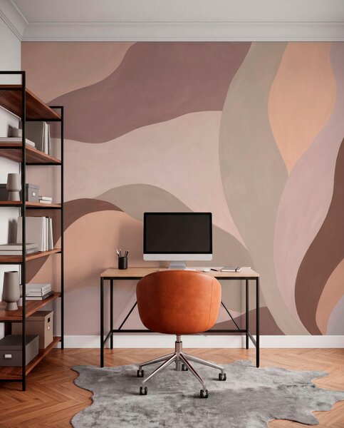 Fototapety Abstraktní plynulé tvary v pastelových tónech, Fototapety abstraktní, w05629 : uwalls.cz