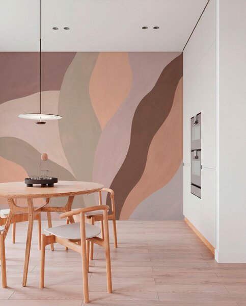 Fototapety Abstraktní plynulé tvary v pastelových tónech, Fototapety abstraktní, w05629 : uwalls.cz