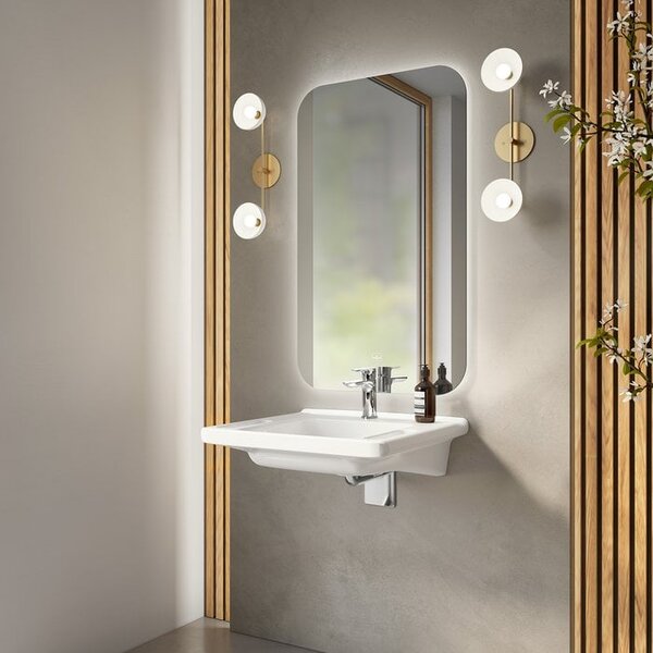 Villeroy & Boch ViCare umyvadlo 60x55 cm obdélníkový klasický pro osoby se zdravotním postižením bílá lesk 4A686001
