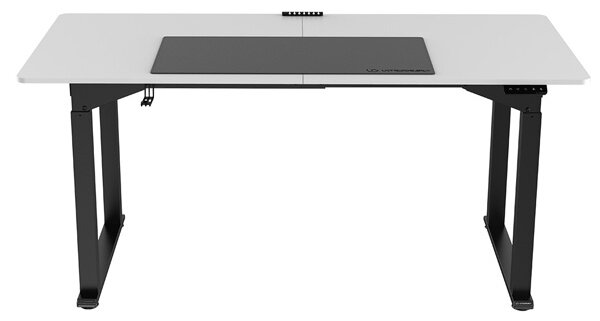 Elektricky výškově nastavitelný stůl UPLIFT — 160 cm, bílá / černá
