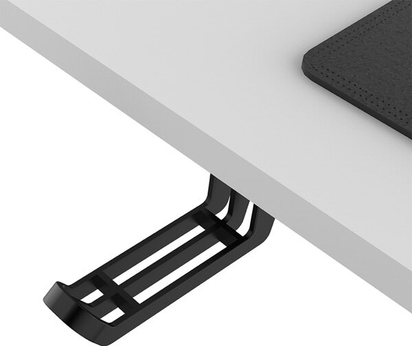 Elektricky výškově nastavitelný stůl UPLIFT — 160 cm, bílá / černá