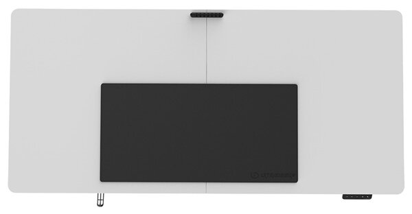 Elektricky výškově nastavitelný stůl UPLIFT — 160 cm, bílá / černá