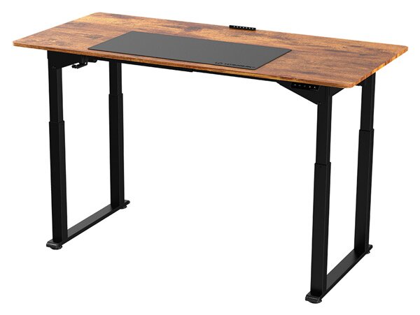 Elektricky výškově nastavitelný stůl UPLIFT — 160 cm, hnědá / černá