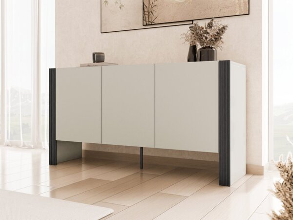 Skříňka 150 3D Zalvigo 03, Barva:: kašmír / kašmír + černá 5903211462757