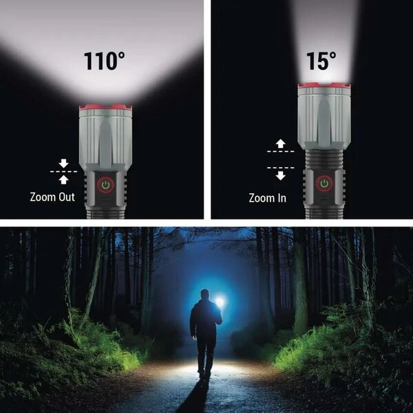 EMOS LED nabíjecí kovová svítilna 3000lm, 5000mAh P3122