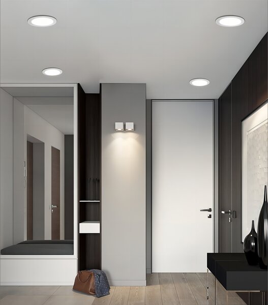 LED Solution Bílé podhledové LED svítidlo 115mm 9W Premium Barva světla: Teplá bílá SDL09W-230V-B/3