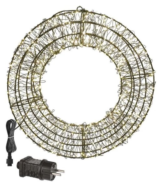 EMOS LED vánoční kovový věnec 38cm DCTW34