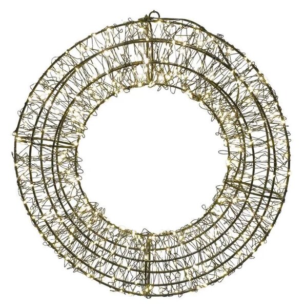 EMOS LED vánoční kovový věnec 38cm DCTW34