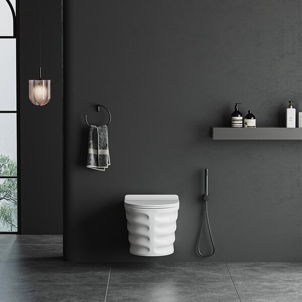 Hydrosan Závěsná WC mísa se SoftClose sedátkem SKAL WH RIM 03, bílá