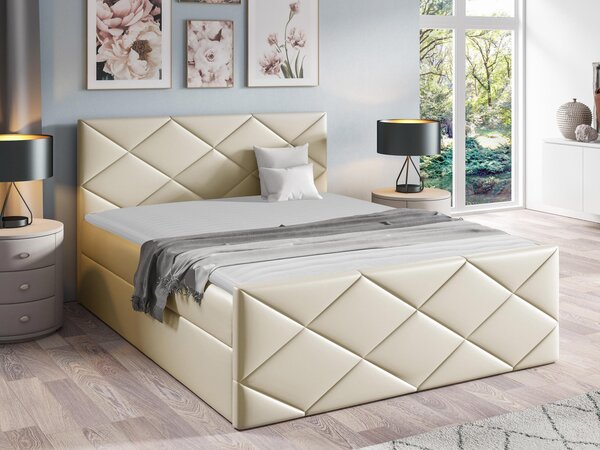 Kontinentální postel Guillermo, Rozměr postele: 180x200, Barva:: ekokůže Soft 034 5903211088551