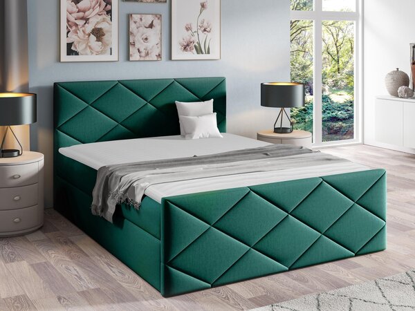 Kontinentální postel Guillermo, Rozměr postele: 180x200, Barva:: ekokůže Soft 034 5903211088551