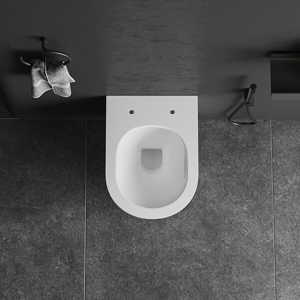 Hydrosan Závěsná WC mísa se SoftClose sedátkem LUMA WH GL RIM 03, bílá/zlatý lem