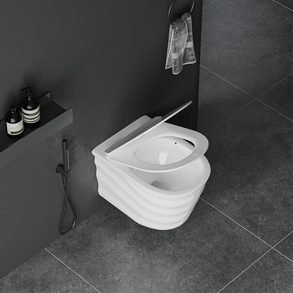 Hydrosan Závěsná WC mísa se SoftClose sedátkem SKAL WH RIM 03, bílá